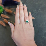 French Maison 1.57 CTW Emerald Diamond 18 Karat Yellow Gold Bypass Ring