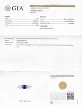 Raymond Yard 2.80 CTW No Heat Cabochon Sapphire Diamond Platinum Ring GIARing - Wilson's Estate Jewelry