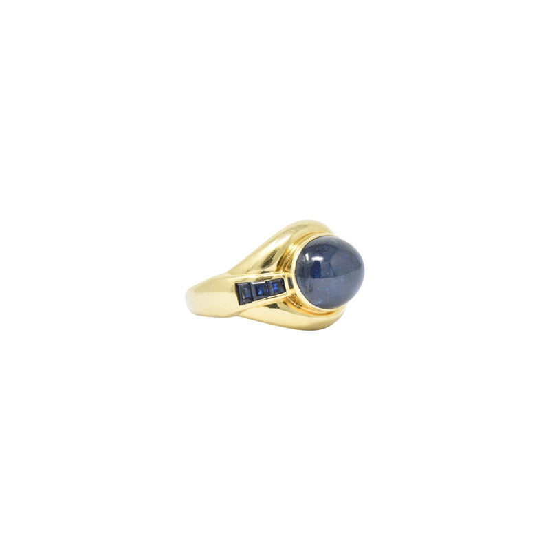 8.00CTS Sapphire & 18K Gold Vintage Ring Wilson's Estate Jewelry