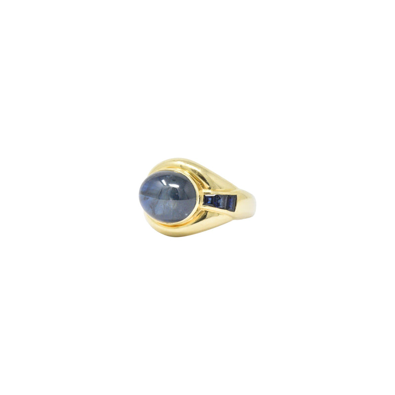 8.00CTS Sapphire & 18K Gold Vintage Ring Wilson's Estate Jewelry