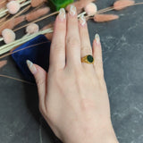 Tiffany & Co. Victorian Nephrite Jade 18 Karat Yellow Gold Floral Snake Signet Intaglio Unisex Ring
