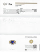 Vintage 5.71 CTW Ceylon Sapphire Diamond 18 Karat Two-Tone Gold Gemstone Ring Wilson's Estate Jewelry