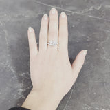 Mid-Century 1950's 1.79 CTW Old European Cut Diamond Platinum Vintage Bypass Ring