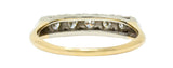 Retro 0.55 CTW Diamond 14 Karat Two-Tone Gold Fishtail Band RingRing - Wilson's Estate Jewelry