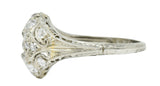 Art Deco 1.42 CTW Diamond 18 Karat White Gold Dinner RingRing - Wilson's Estate Jewelry