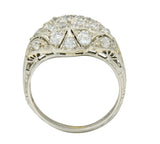 Art Deco 1.42 CTW Diamond 18 Karat White Gold Dinner RingRing - Wilson's Estate Jewelry