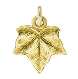 Art Nouveau 14 Karat Gold Ivy Leaf Charmcharm - Wilson's Estate Jewelry