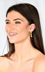 Bottega Veneta 1990's 18 Karat Yellow Gold Woven Twist Vintage Earrings Wilson's Estate Jewelry