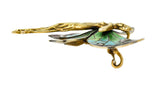 Art Nouveau Diamond Enamel 14 Karat Gold Fairy BroochBrooch - Wilson's Estate Jewelry