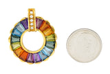 H. Stern Citrine Topaz Tourmaline Peridot 18 Karat Yellow Gold Rainbow Pendant Wilson's Estate Jewelry