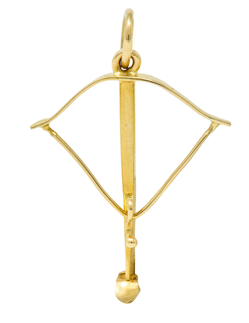 1940’s Vintage 18 Karat Gold Crossbow Charmcharm - Wilson's Estate Jewelry