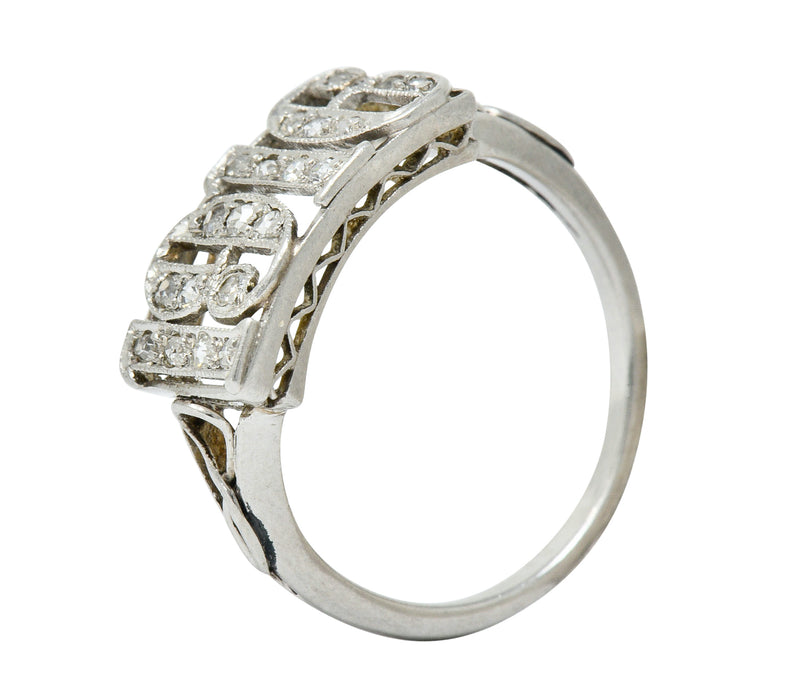 Edwardian Diamond Platinum 1916 Date RingRing - Wilson's Estate Jewelry