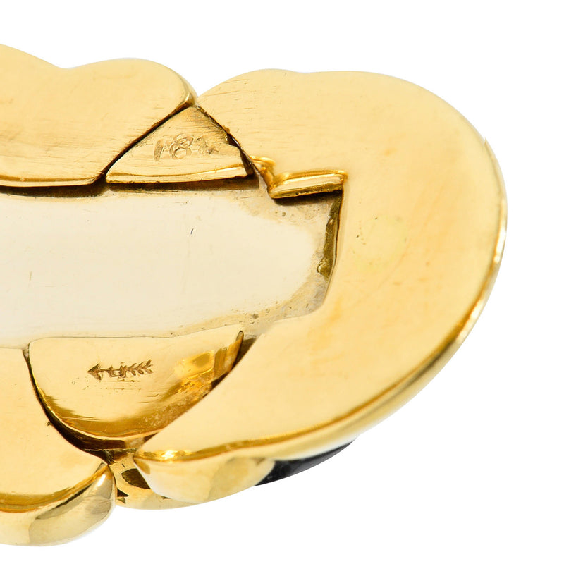 Craig Drake Diamond Ruby Emerald Sapphire Onyx 18 Karat Gold Cuff Braceletbracelet - Wilson's Estate Jewelry