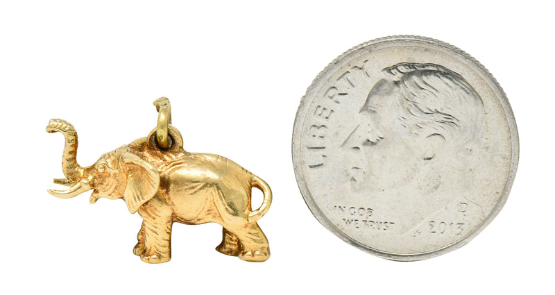 Sloan Co. Retro 14 Karat Gold Elephant Charm Wilson s Estate