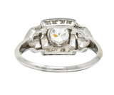 Late Art Deco 0.72 CTW Diamond Platinum Engagement Ring - Wilson's Estate Jewelry