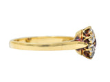 Victorian 0.92 CTW Ruby Diamond 14 Karat Gold Cluster Ring Circa 1900Ring - Wilson's Estate Jewelry