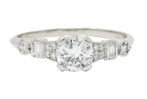 Maurice Tishman Retro 1.10 CTW Diamond Platinum Engagement RingRing - Wilson's Estate Jewelry