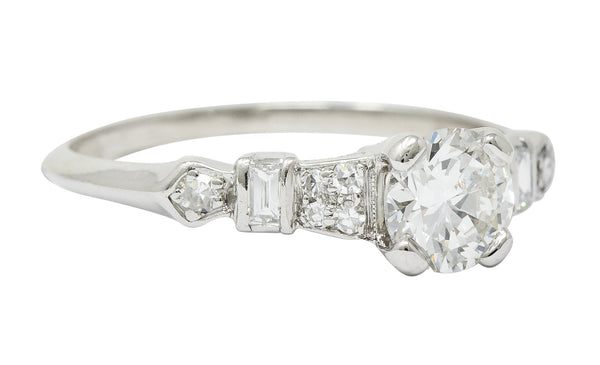 Maurice Tishman Retro 1.10 CTW Diamond Platinum Engagement RingRing - Wilson's Estate Jewelry