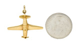 1940's Retro 14 Karat Gold Prop Airplane Charmcharm - Wilson's Estate Jewelry