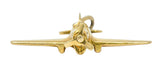 1940's Retro 14 Karat Gold Prop Airplane Charmcharm - Wilson's Estate Jewelry