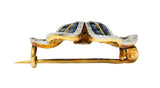 Edwardian 4.32 CTW Sapphire Fancy Colored Diamond Platinum-Topped 18 Karat Gold Flower BroochBrooch - Wilson's Estate Jewelry