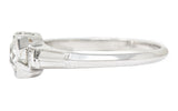 Art Deco Old Mine Diamond 18 Karat White Gold Engagement Ring Wilson's Estate Jewelry
