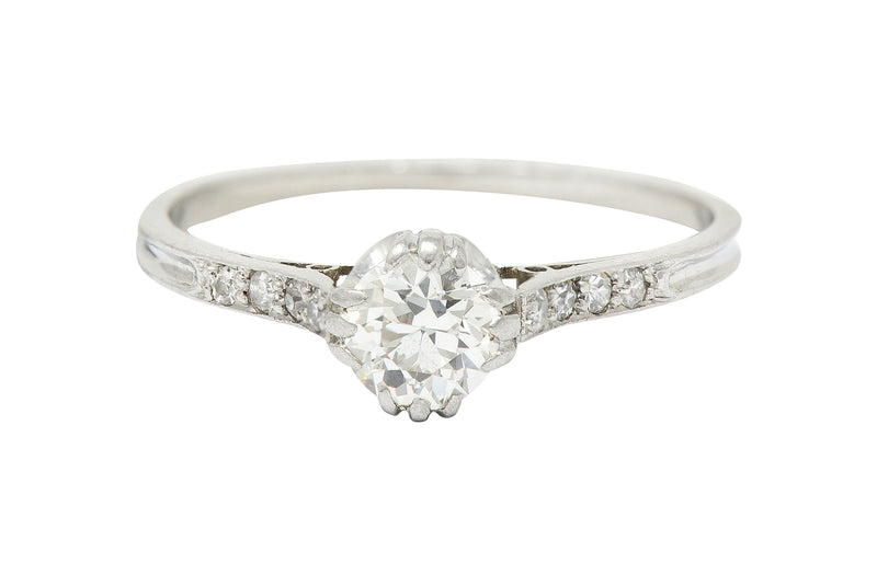 Early Art Deco 0.50 CTW Diamond Platinum Engagement Ring Circa 1920Ring - Wilson's Estate Jewelry