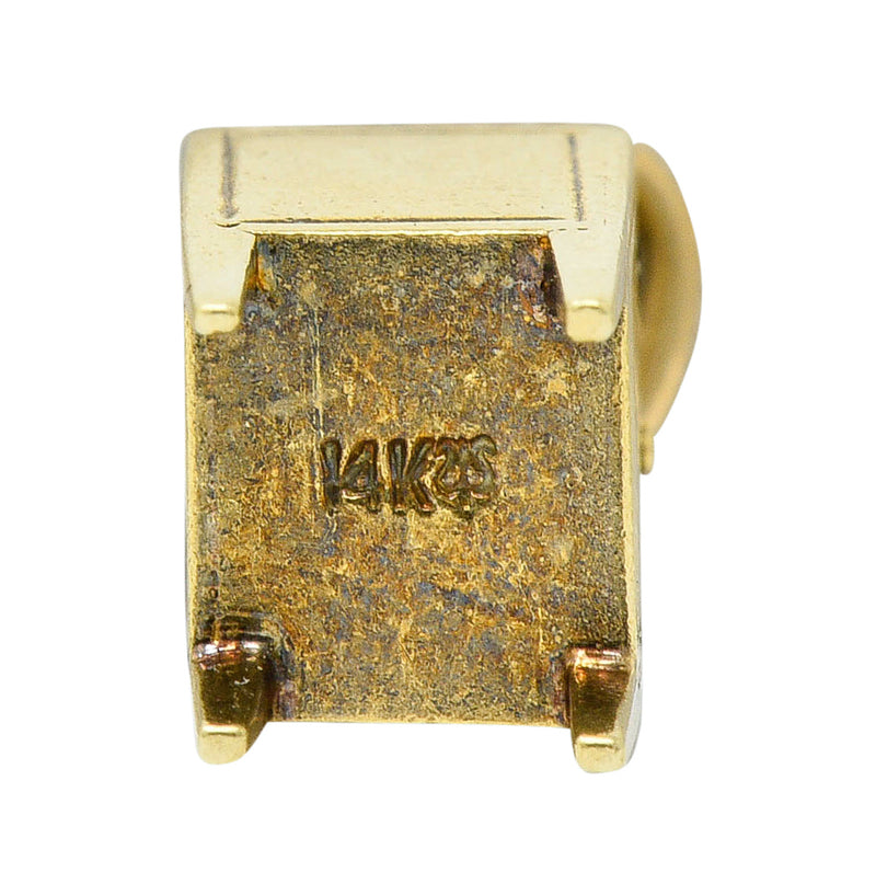 Sloan & Co. Enamel Heart 14 Karat Gold Mailbox Charmcharm - Wilson's Estate Jewelry