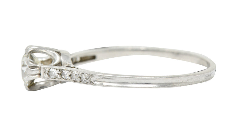 Early Art Deco 0.50 CTW Diamond Platinum Engagement Ring Circa 1920Ring - Wilson's Estate Jewelry