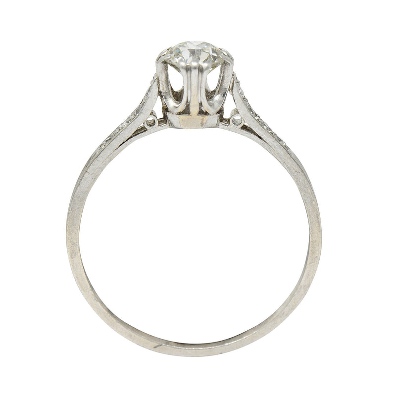 Early Art Deco 0.50 CTW Diamond Platinum Engagement Ring Circa 1920Ring - Wilson's Estate Jewelry