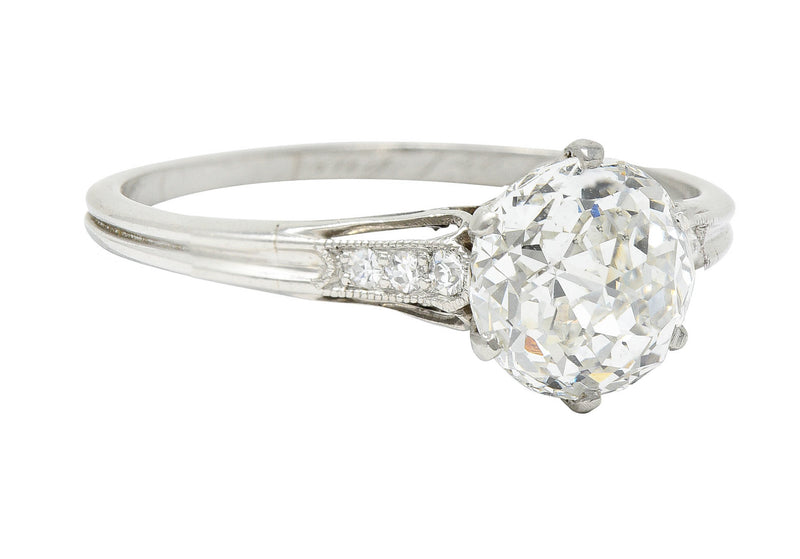 Edwardian 1.60 CTW Jubilee Diamond Platinum Engagement RingRing - Wilson's Estate Jewelry