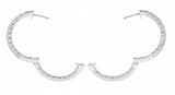 Modern 2.25 CTW Diamond 14 Karat White Inside Out Gold Hoop EarringsEarrings - Wilson's Estate Jewelry