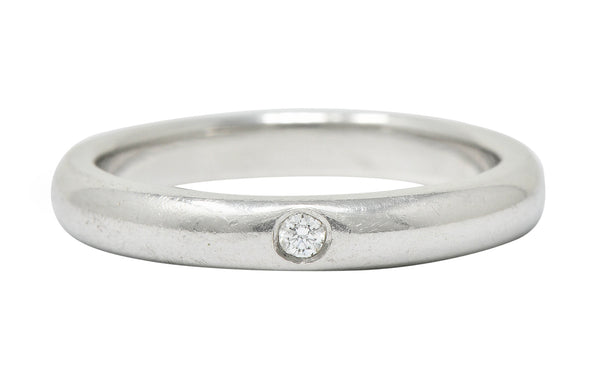 Elsa Peretti Tiffany & Co. Inset Diamond Platinum Band RingRing - Wilson's Estate Jewelry