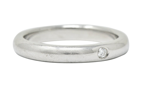 Elsa Peretti Tiffany & Co. Inset Diamond Platinum Band RingRing - Wilson's Estate Jewelry