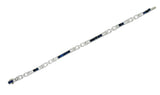 Vintage Sapphire Diamond Platinum Line Braceletbracelet - Wilson's Estate Jewelry