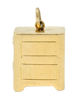 Retro 14 Karat Gold Functional Safe Charm Circa 1940charm - Wilson's Estate Jewelry