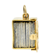 1940's Retro 14 Karat Gold Card Box & Cards Charmcharm - Wilson's Estate Jewelry