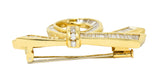 Charles Krypell 4.45 CTW Diamond 18 Karat Gold Vintage Bow BroochBrooch - Wilson's Estate Jewelry