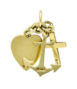 Richardson Mfg. Retro 14 Karat Gold Faith Hope & Love Charmcharm - Wilson's Estate Jewelry