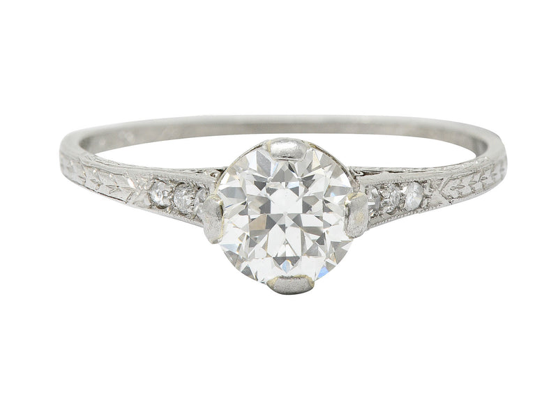 1922 Art Deco 0.90 CTW Diamond Platinum Engagement RingRing - Wilson's Estate Jewelry