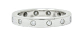 Modern 0.36 CTW Diamond Platinum Eternity Band RingRing - Wilson's Estate Jewelry