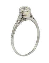 1922 Art Deco 0.90 CTW Diamond Platinum Engagement RingRing - Wilson's Estate Jewelry