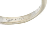 Retro 0.65 CTW Diamond 14 Karat White Gold Fishtail Band Ring Wilson's Estate Jewelry