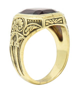Allsopp Steller Art Nouveau Garnet 14 Karat Gold Gemstone RingRing - Wilson's Estate Jewelry