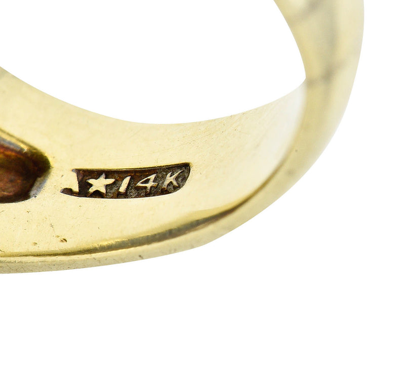 Allsopp Steller Art Nouveau Garnet 14 Karat Gold Gemstone RingRing - Wilson's Estate Jewelry