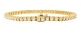 Vintage 5.00 CTW Diamond 14 Karat Yellow Gold Vintage Tennis Bracelet Wilson's Estate Jewelry