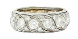 Vintage 3.78 CTW Diamond 14 Karat White Gold Eternity Band RingRing - Wilson's Estate Jewelry