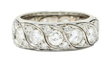 Vintage 3.78 CTW Diamond 14 Karat White Gold Eternity Band RingRing - Wilson's Estate Jewelry