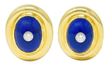 Paloma Picasso Tiffany & Co. Diamond Lapis 18 Karat Gold EarringsEarrings - Wilson's Estate Jewelry