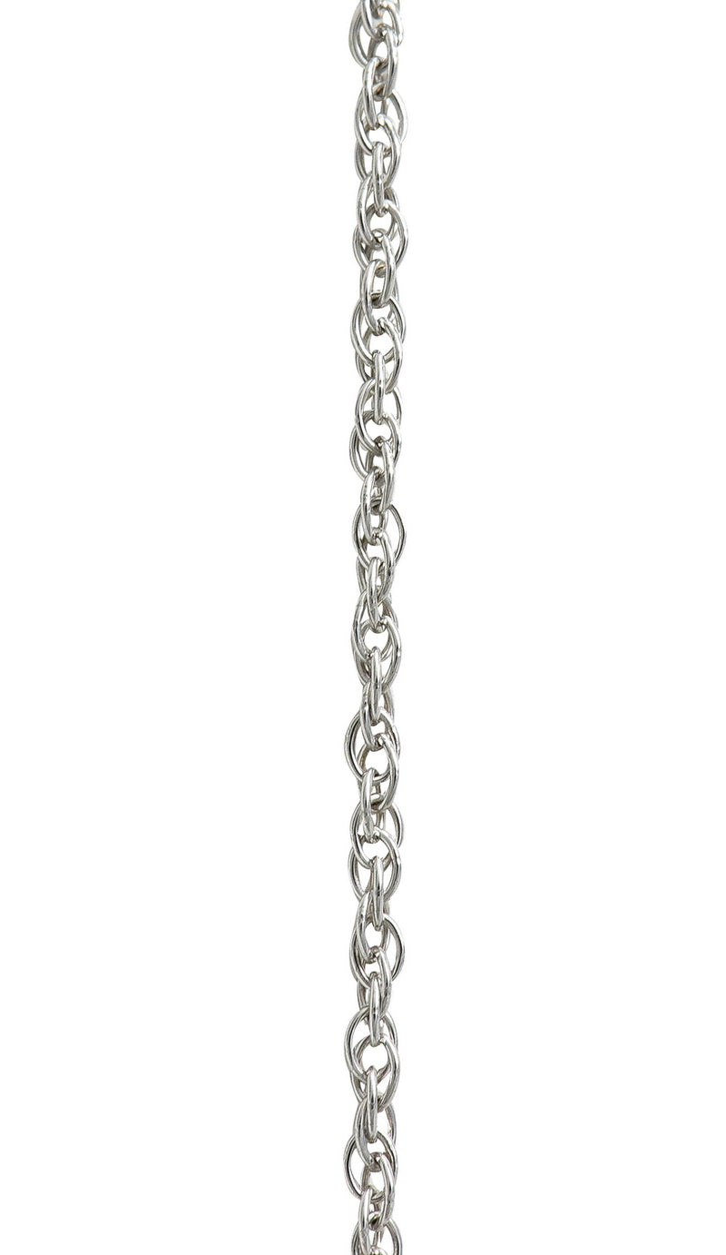 Checkerboard Cut White Topaz Diamond 18 Karat Gold Pendant NecklaceNecklace - Wilson's Estate Jewelry